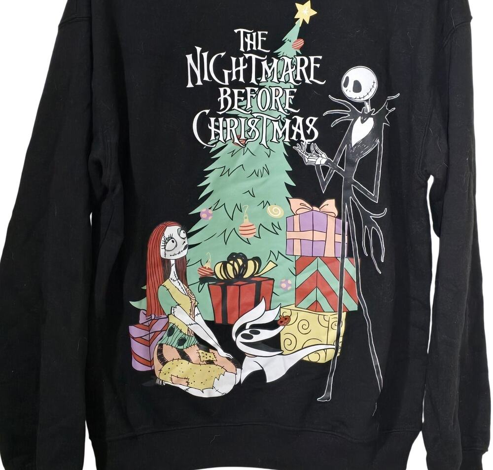 Disneys The Nightmare Before Christmas Sweatshirt Juniors 11-13 Large Worn 1x